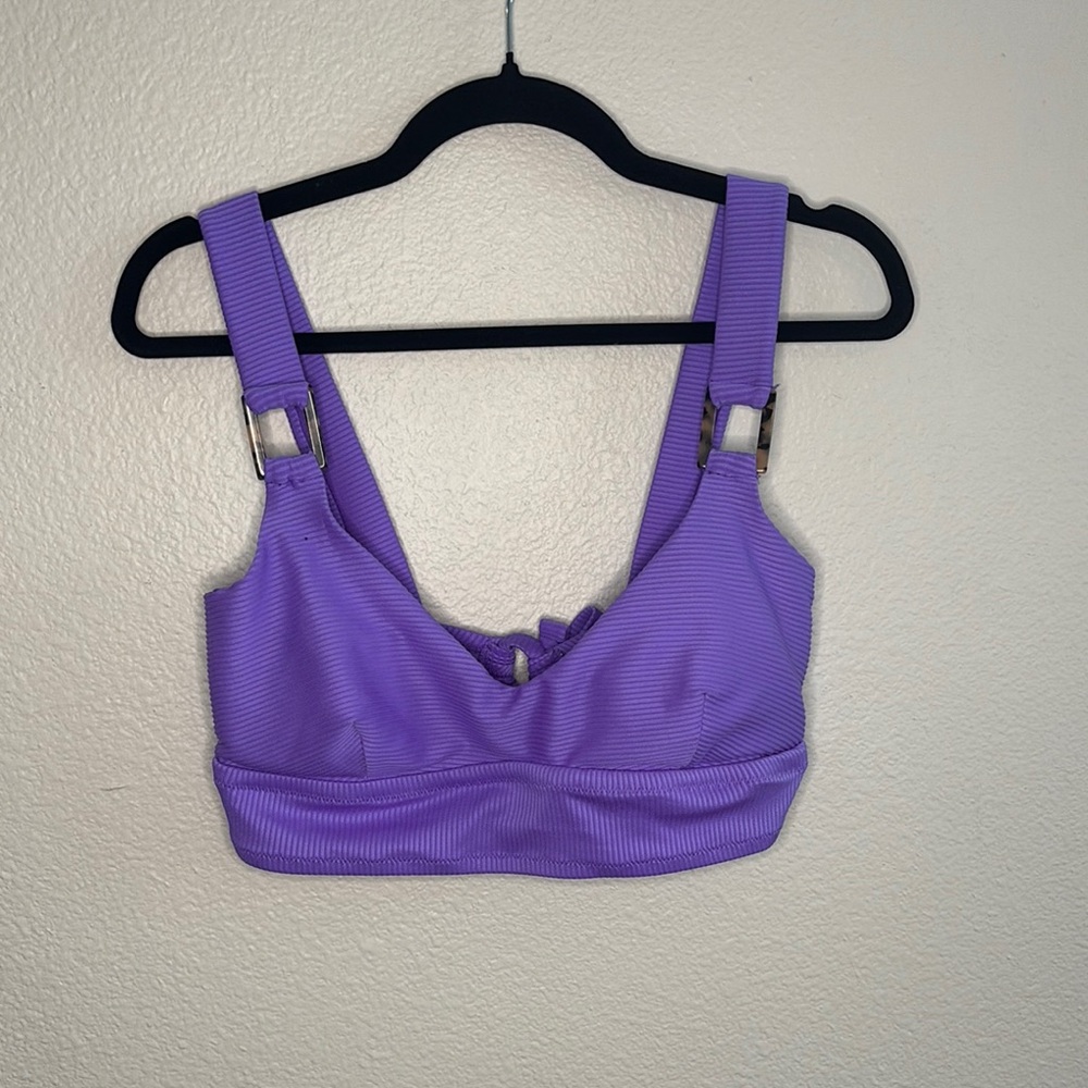 Purple Ribbed swimsuit